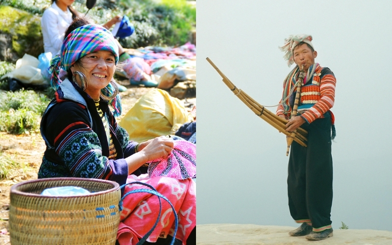 Costumi delle donne e degli uomini Hmong