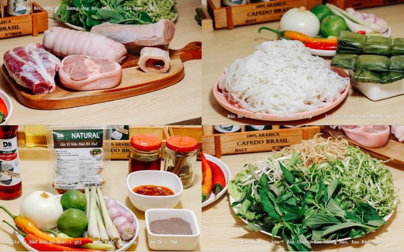 Gli ingredienti del Bun Bo Hue