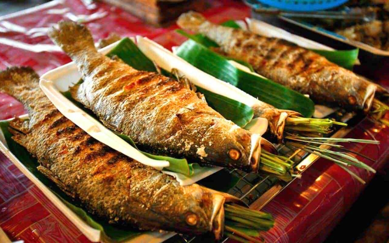 Pesce di ruscello arrosto