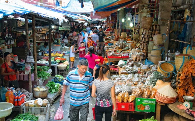 Il mercato centrale di Sapa