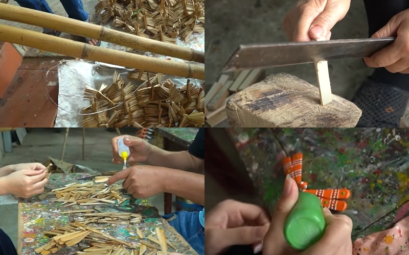 Come nascono le libellule di bambù