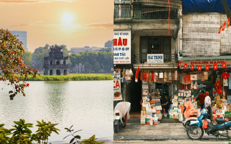 Lago Hoan Kiem e Quartiere Vecchio