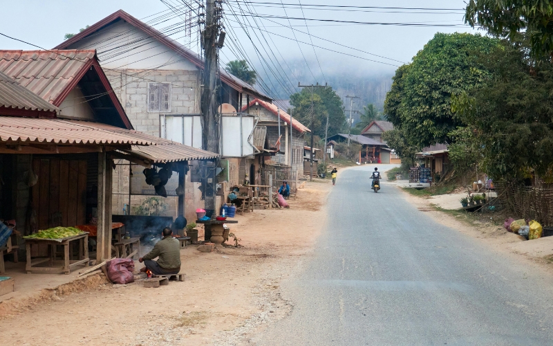 Etichetta nelle case private e nei villaggi
