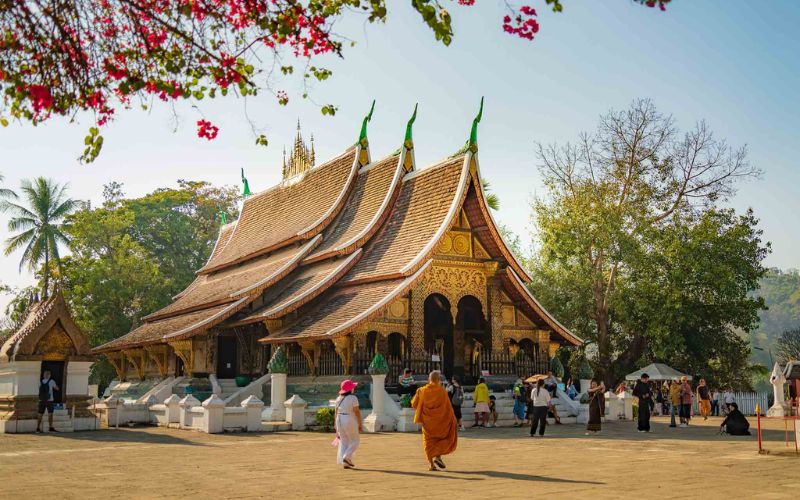La posizione strategica del tempio di Wat Xieng Thong