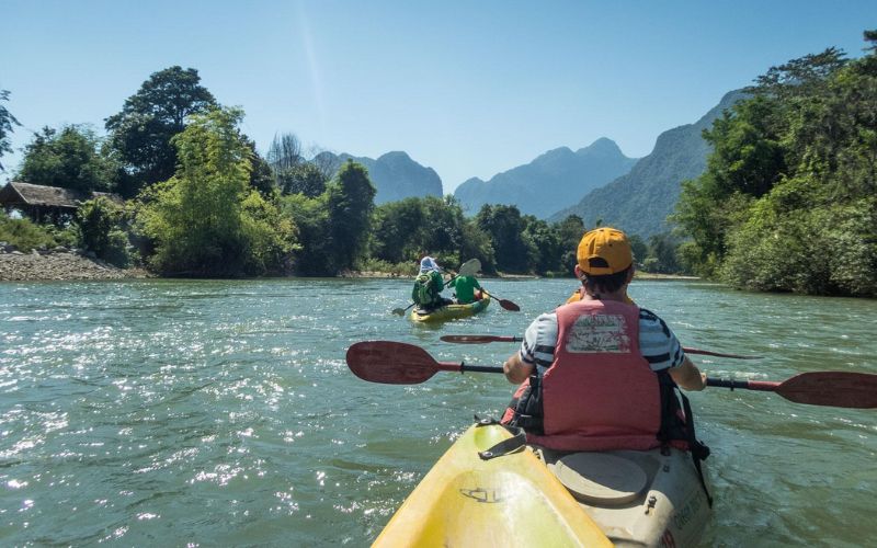 Il kayak sul Nam Song