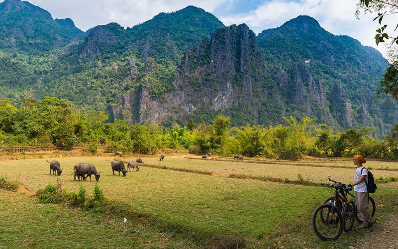 Noleggiare una bicicletta a Vang Vieng