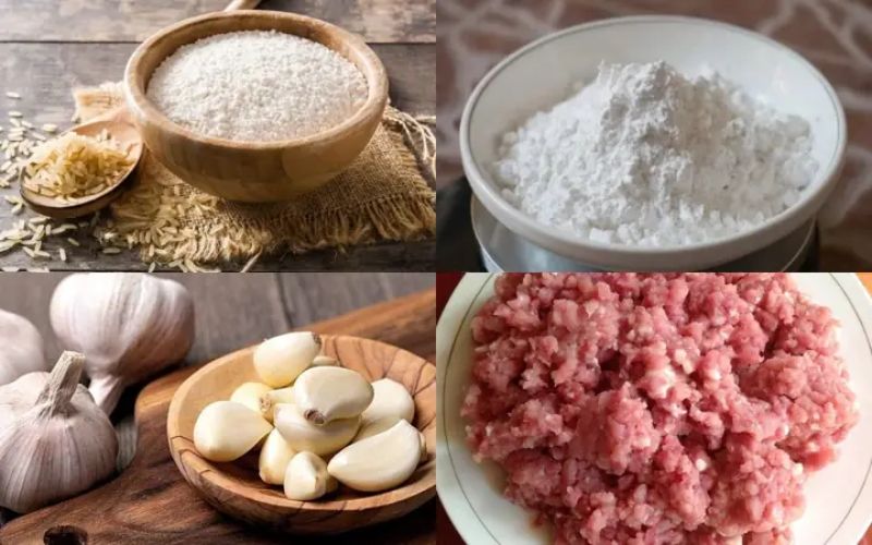 Les ingr&eacute;dients du banh cuon