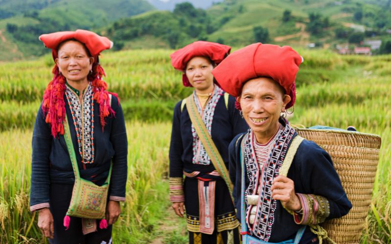 Dao Rouges au Vietnam