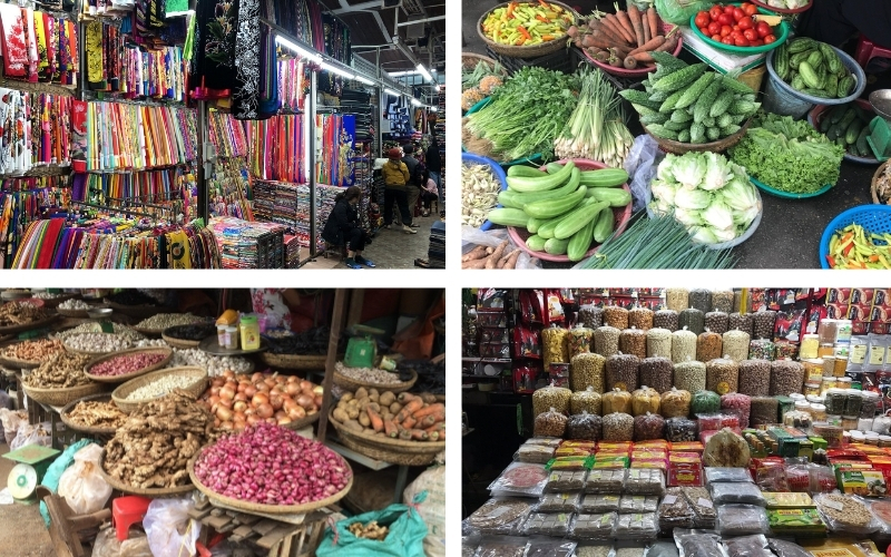 marchés traditionnels du Vietnam