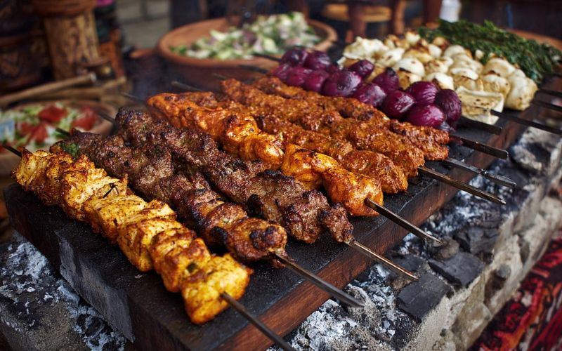 Brochettes grill&eacute;es 