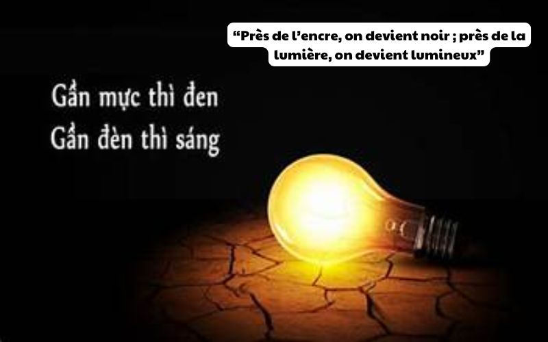 Pr&egrave;s de l&rsquo;encre, on devient noir ; pr&egrave;s de la lumi&egrave;re, on devient lumineux