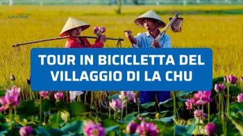 Tour in bicicletta del villaggio di La Chu tra risaie e vita locale